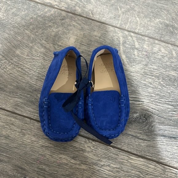 NEW • Janie and Jack • Boys Royal Blue Suede Leather Driving Shoe Loafer - Picture 2 of 3